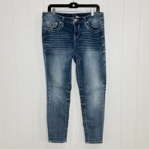 Vigoss Chelsea Skinny Jeans Heritage Fit 11/12 L29 Contrast Stitch Embellished